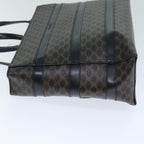 CELINE Macadam Canvas Hand Bag Black Brown  80079