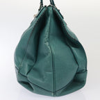 CELINE Hand Bag Leather 2way Turquoise Blue  80082