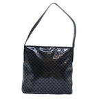 CELINE Macadam Canvas Enamel Shoulder Bag Black  80084