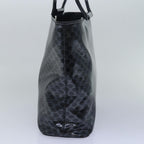 CELINE Macadam Canvas Hand Bag Enamel Black  80085