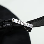 FENDI Mamma Baguette Shoulder Bag Nylon Black80088