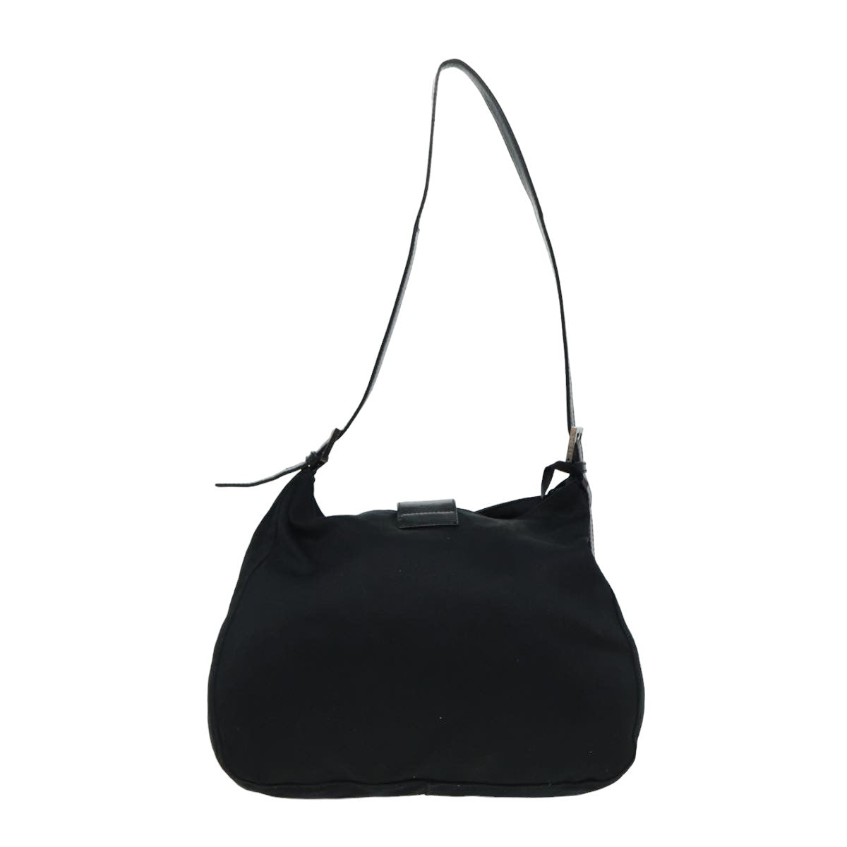 FENDI Mamma Baguette Shoulder Bag Nylon Black80088