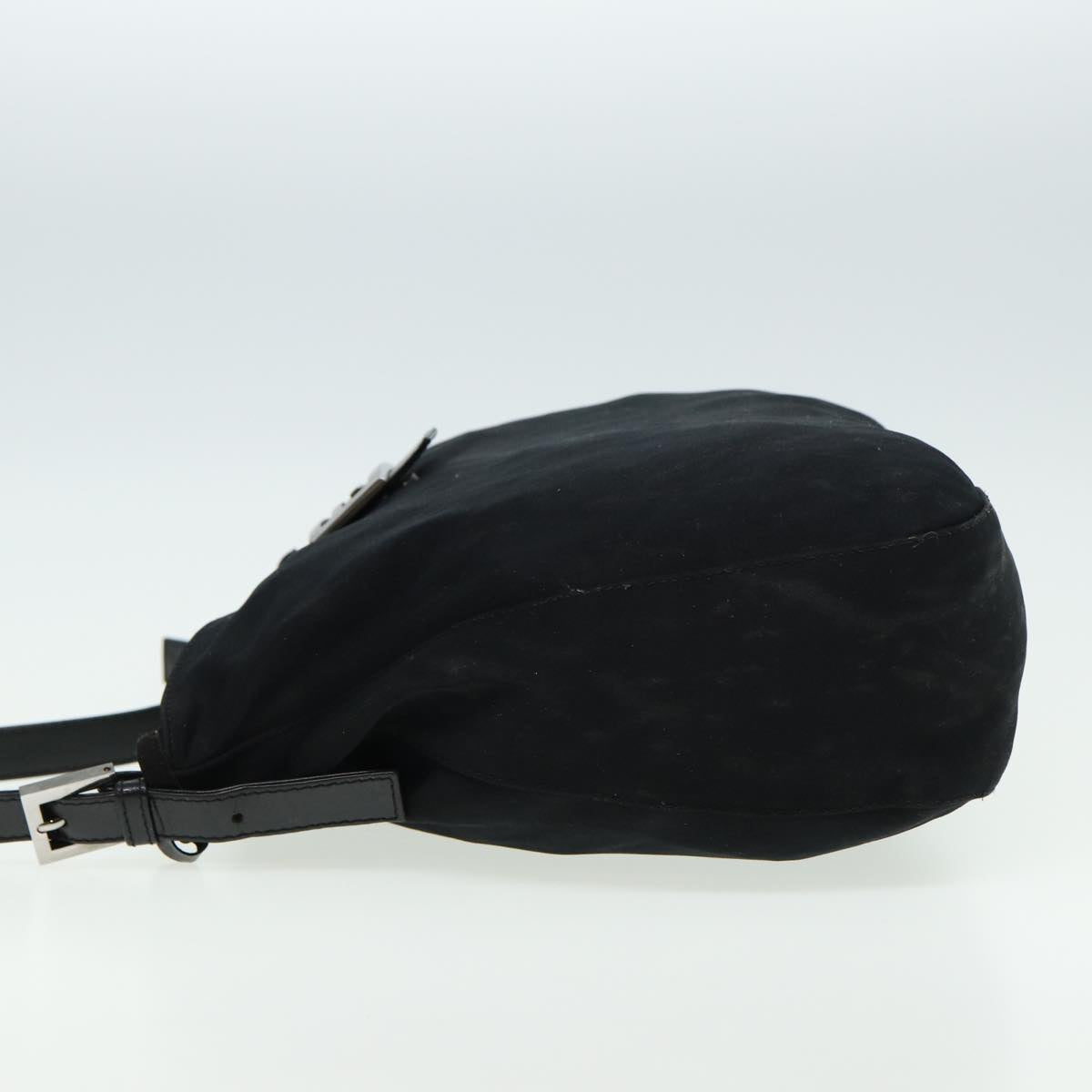 FENDI Mamma Baguette Shoulder Bag Nylon Black80088