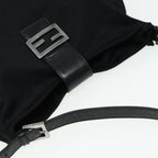 FENDI Mamma Baguette Shoulder Bag Nylon Black80088