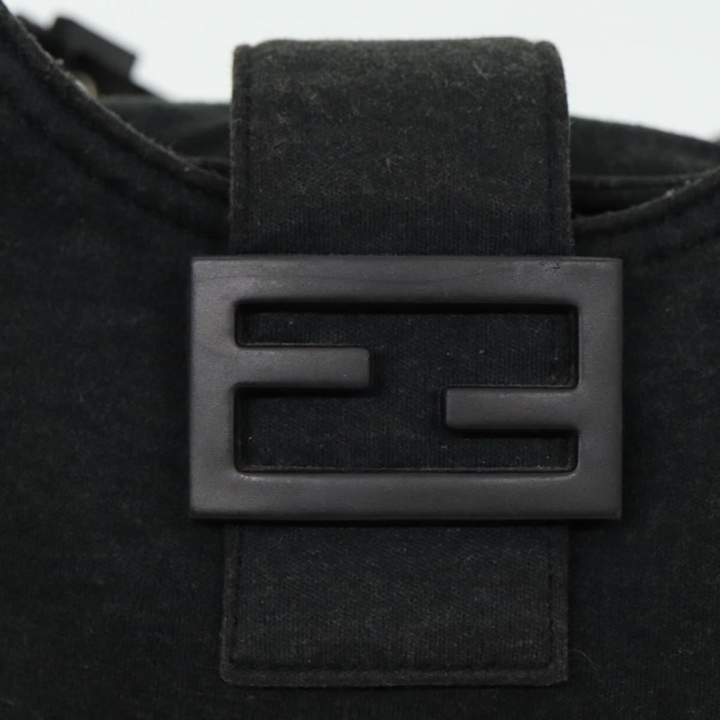 FENDI Mamma Baguette Shoulder Bag Nylon Gray80089