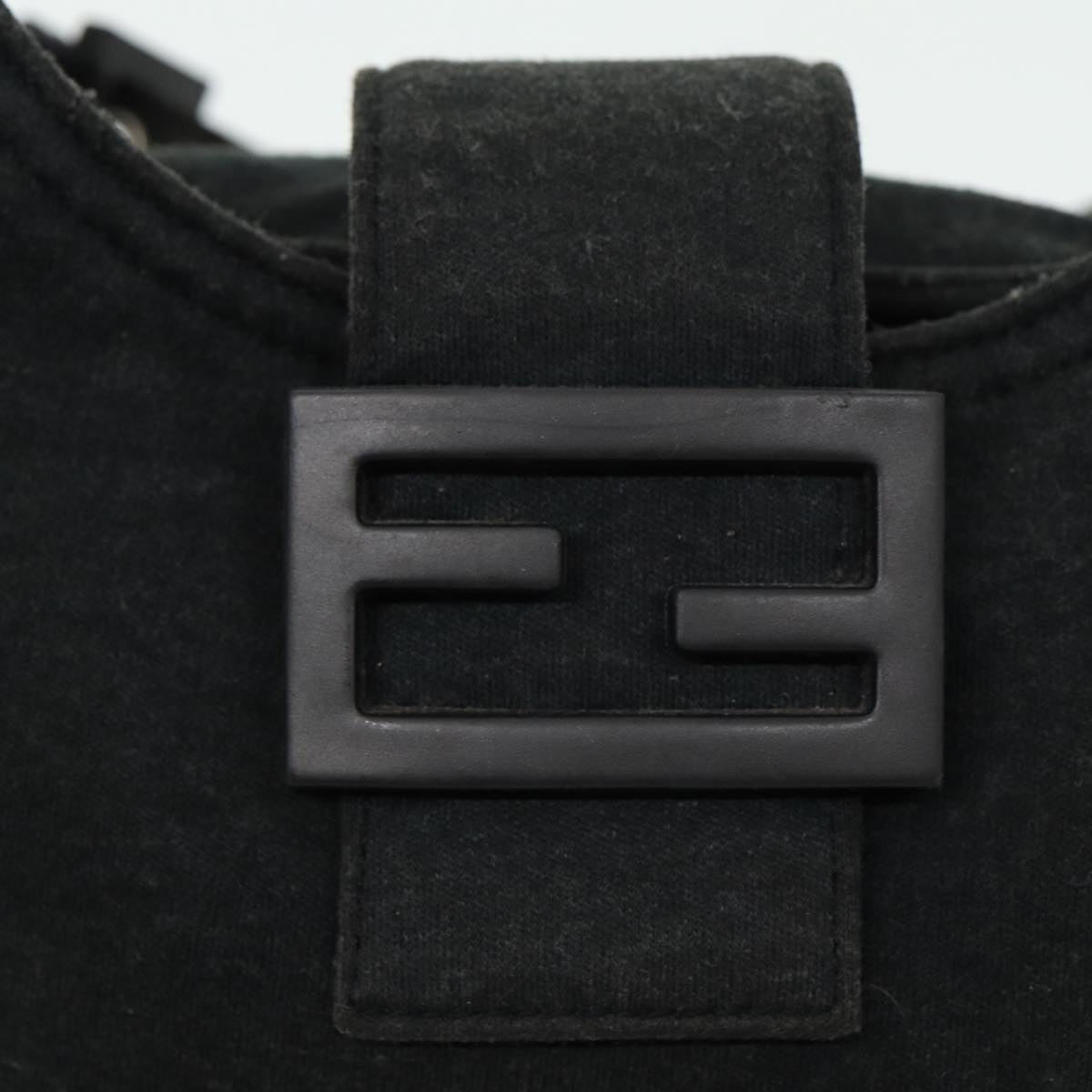 FENDI Mamma Baguette Shoulder Bag Nylon Gray80089