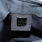 FENDI Mamma Baguette Shoulder Bag Nylon Gray80089