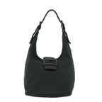 FENDI Mamma Baguette Shoulder Bag Nylon Gray80089