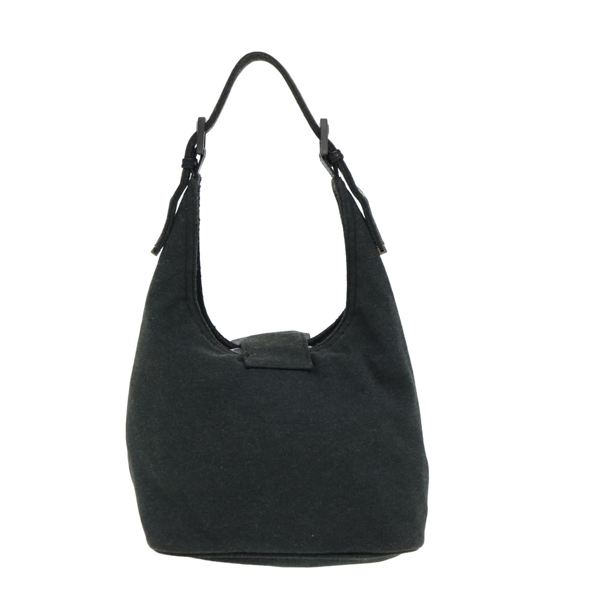 FENDI Mamma Baguette Shoulder Bag Nylon Gray80089