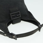 FENDI Mamma Baguette Shoulder Bag Nylon Gray80089