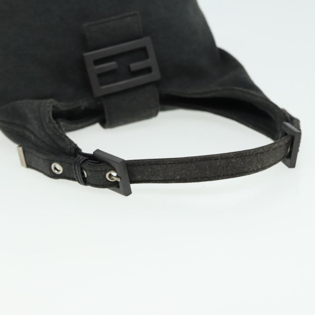 FENDI Mamma Baguette Shoulder Bag Nylon Gray80089