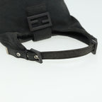 FENDI Mamma Baguette Shoulder Bag Nylon Gray80089