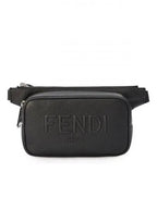 Fendi Roma Leather Belt Bag Black