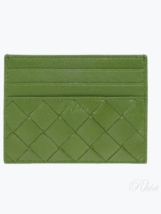 Bottega Veneta Intrecciato Leather Card Wallet Green