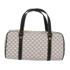 CELINE Macadam Canvas Hand Bag PVC Leather White Auth 80229