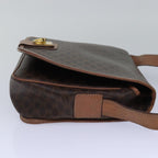 CELINE Macadam Canvas Shoulder Bag PVC Leather Beige  80231