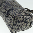 FENDI Zucchino Canvas Boston Bag Navy80243