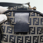 FENDI Zucchino Canvas Boston Bag Navy80243