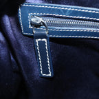 FENDI Zucchino Canvas Boston Bag Navy80243