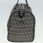 FENDI Zucchino Canvas Boston Bag Navy80243