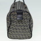FENDI Zucchino Canvas Boston Bag Navy80243