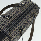 FENDI Zucchino Canvas Boston Bag Navy80243