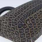 FENDI Zucchino Canvas Hand Bag Navy80244