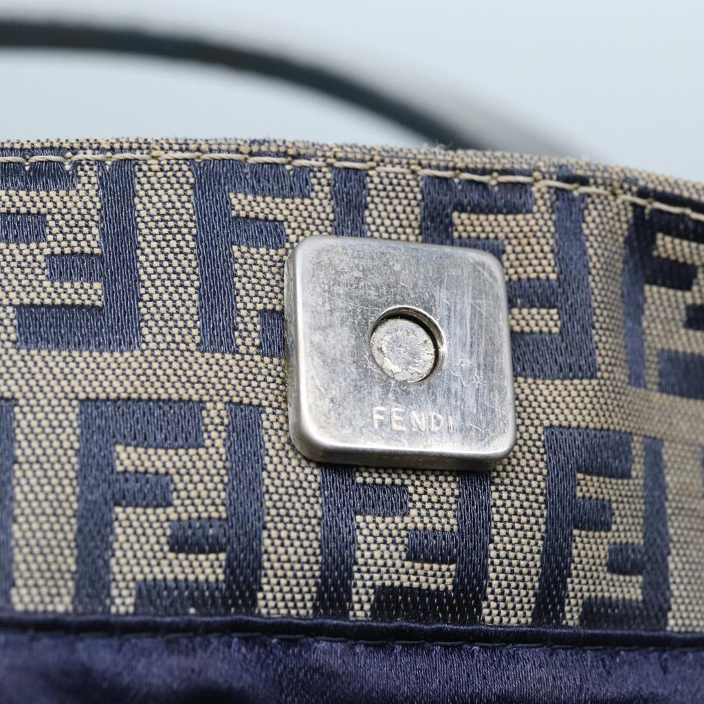 FENDI Zucchino Canvas Hand Bag Navy80244