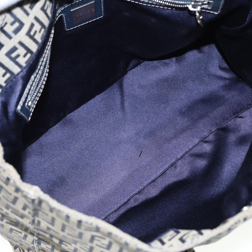 FENDI Zucchino Canvas Hand Bag Navy80244