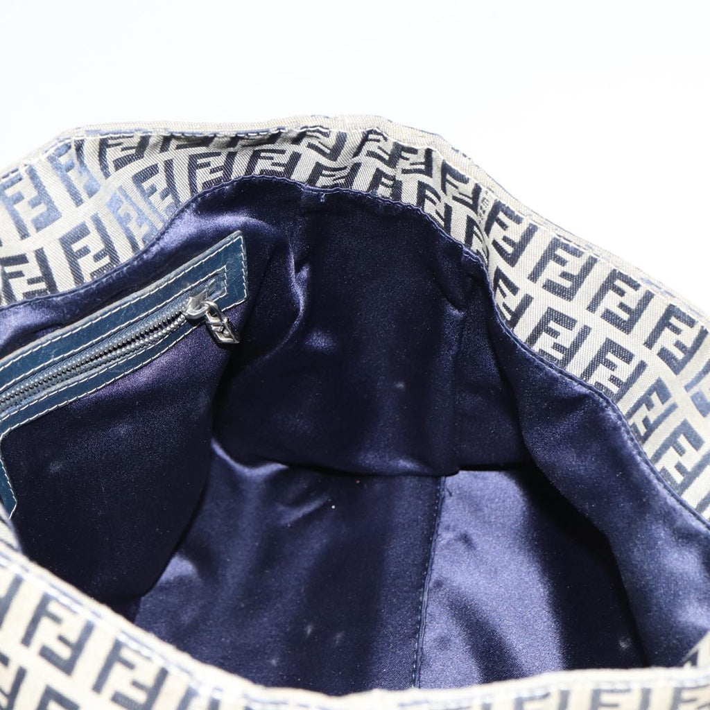 FENDI Zucchino Canvas Hand Bag Navy80244