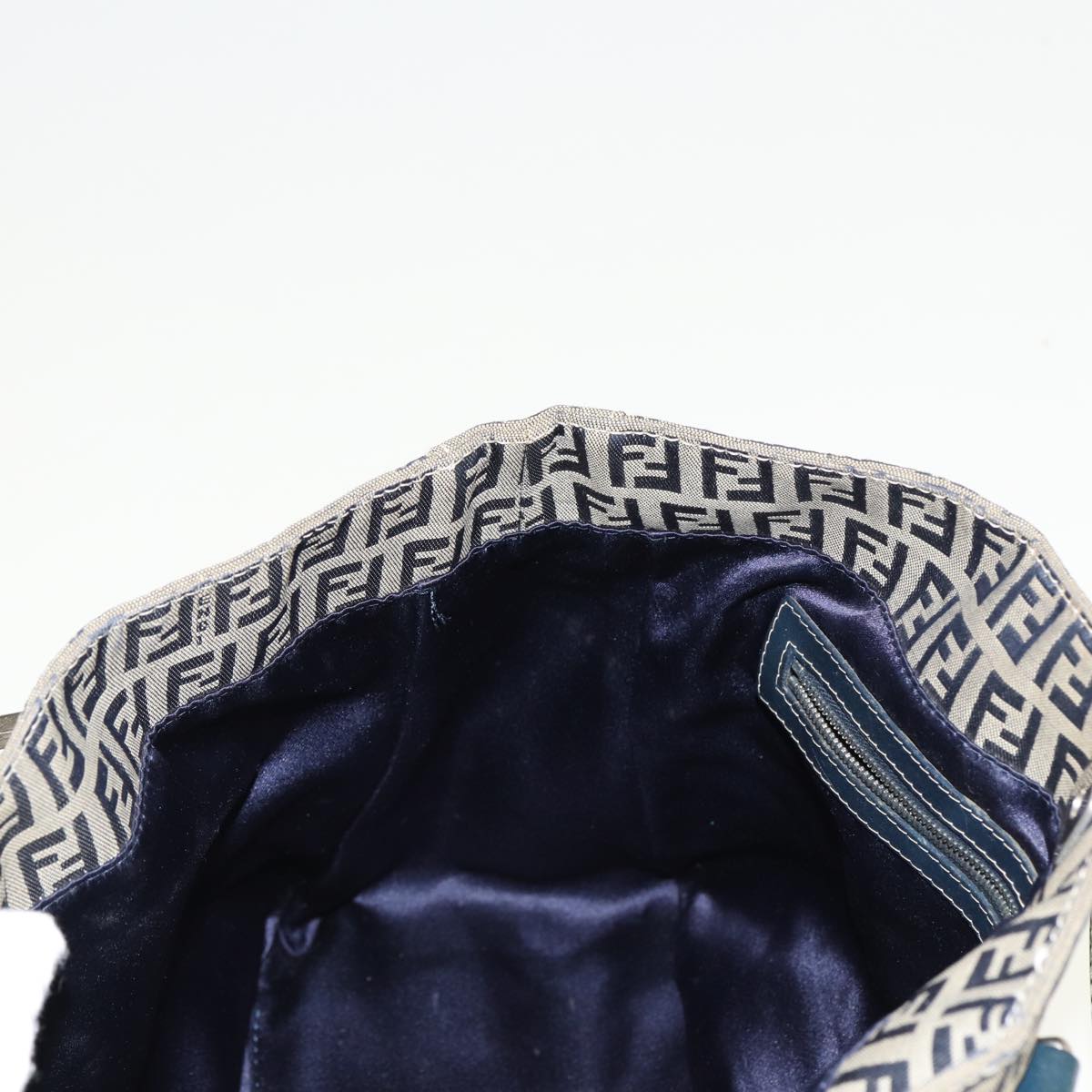 FENDI Zucchino Canvas Hand Bag Navy80244
