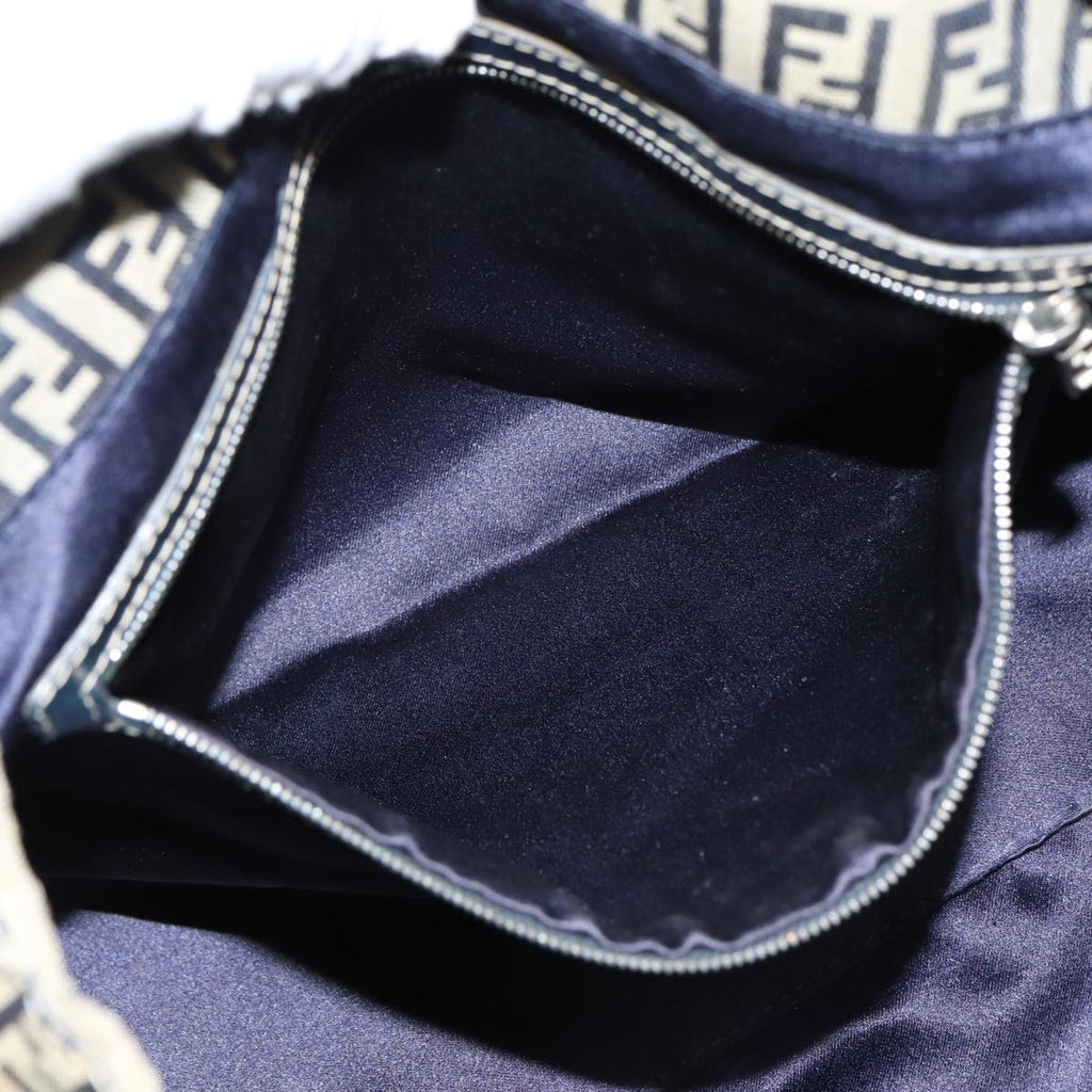 FENDI Zucchino Canvas Hand Bag Navy80244