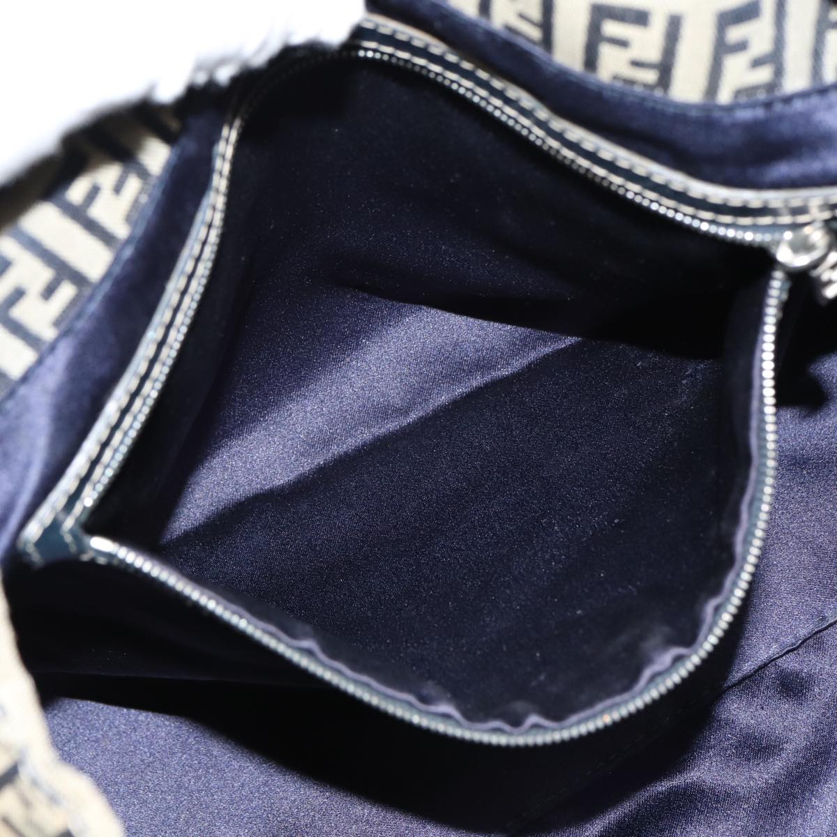 FENDI Zucchino Canvas Hand Bag Navy80244