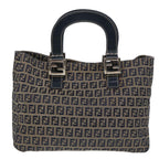 FENDI Zucchino Canvas Hand Bag Navy80244