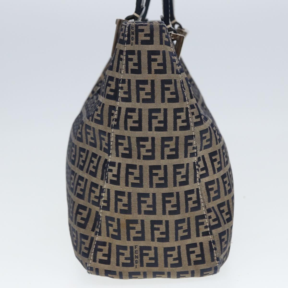 FENDI Zucchino Canvas Hand Bag Navy80244