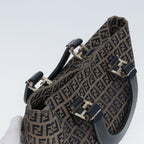 FENDI Zucchino Canvas Hand Bag Navy80244
