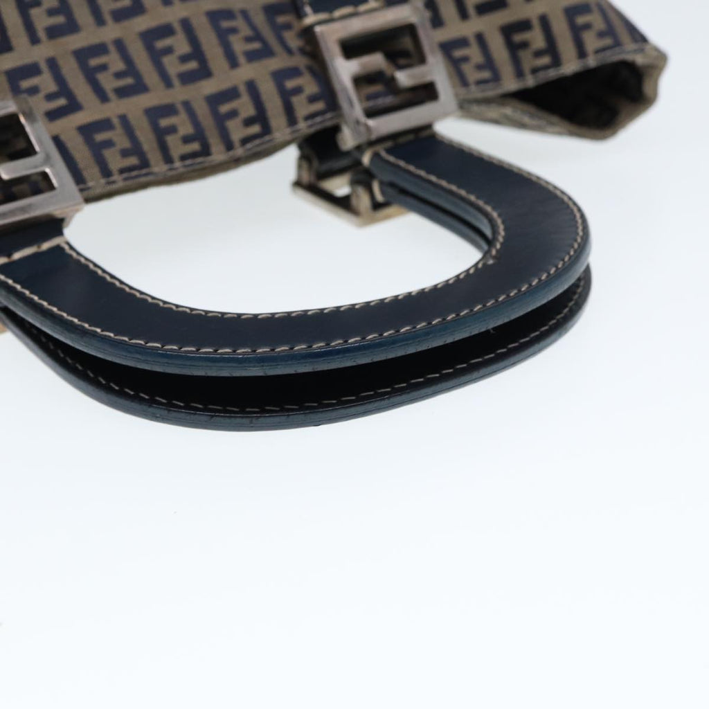 FENDI Zucchino Canvas Hand Bag Navy80244