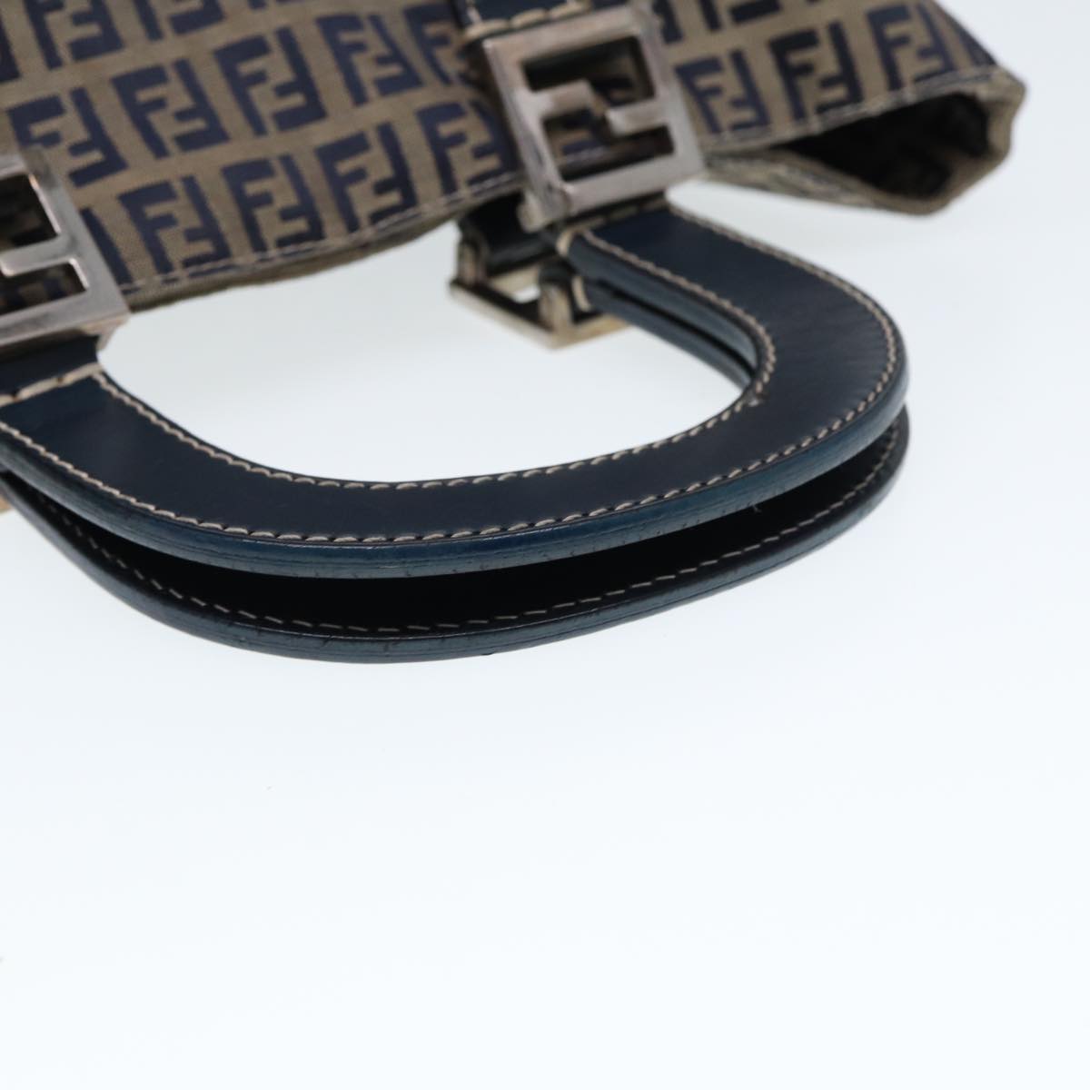 FENDI Zucchino Canvas Hand Bag Navy80244
