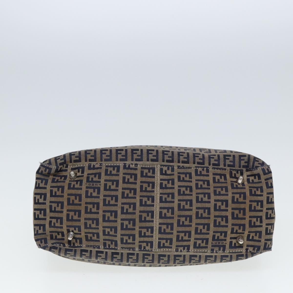 FENDI Zucchino Canvas Hand Bag Navy80244