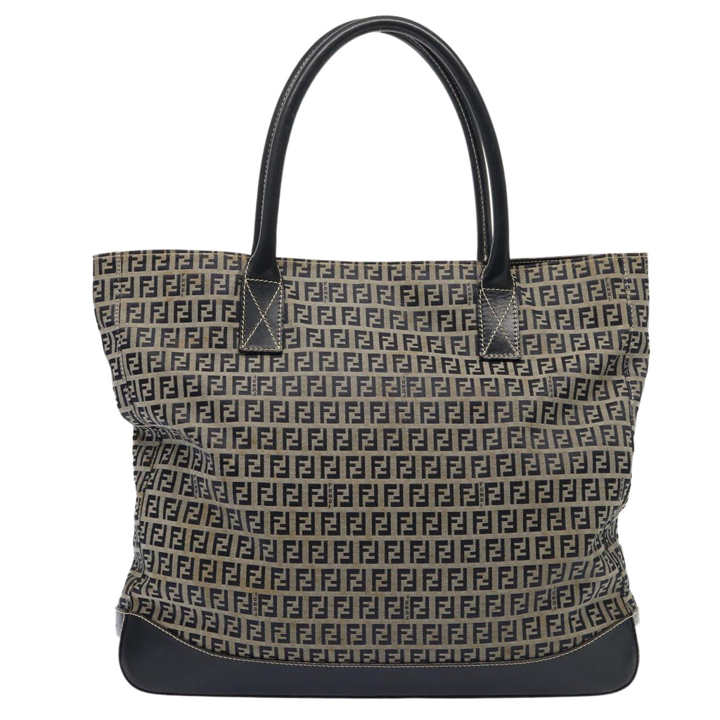 FENDI Zucchino Canvas Tote Bag Navy80245