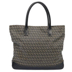 FENDI Zucchino Canvas Tote Bag Navy80245