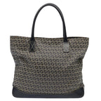 FENDI Zucchino Canvas Tote Bag Navy80245