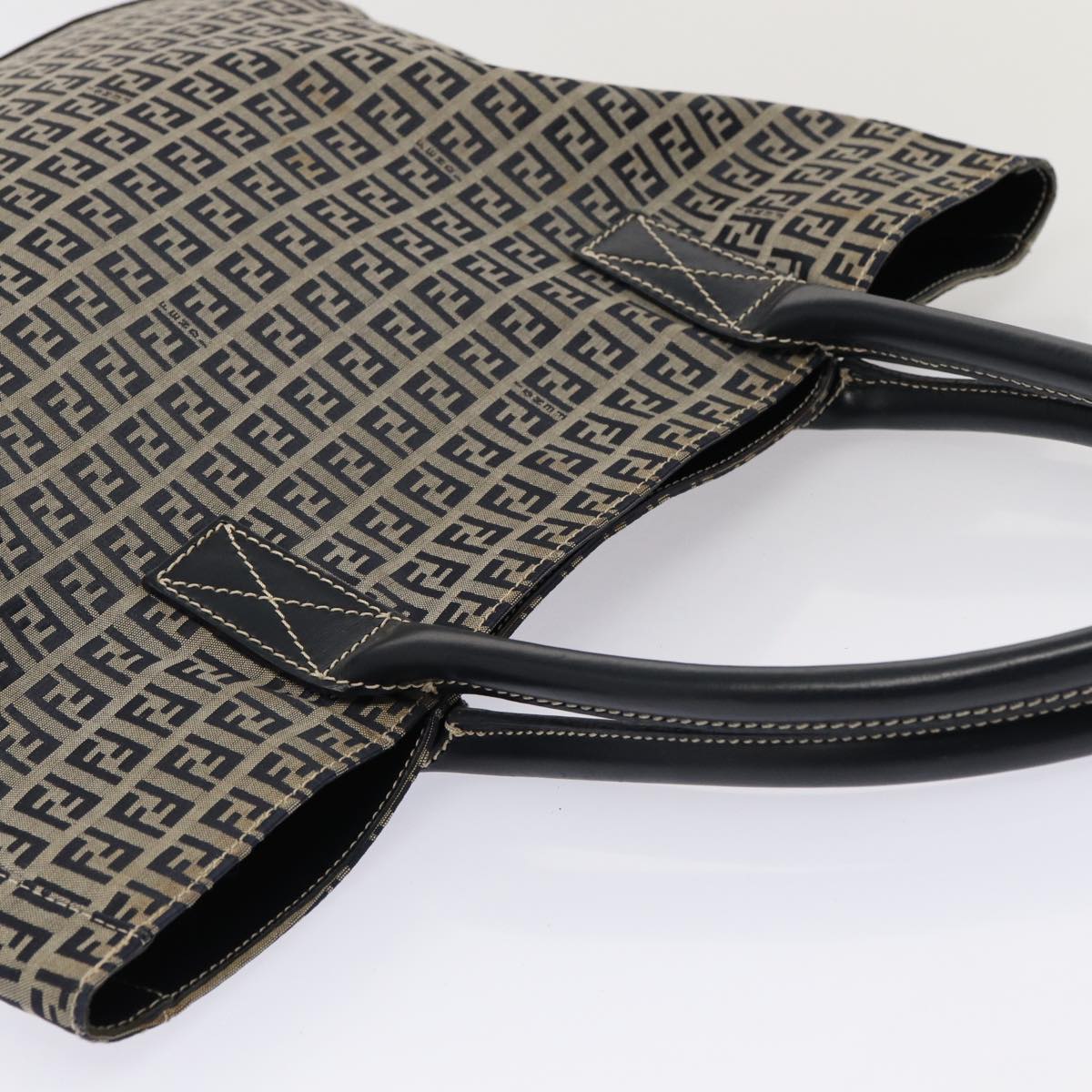 FENDI Zucchino Canvas Tote Bag Navy80245