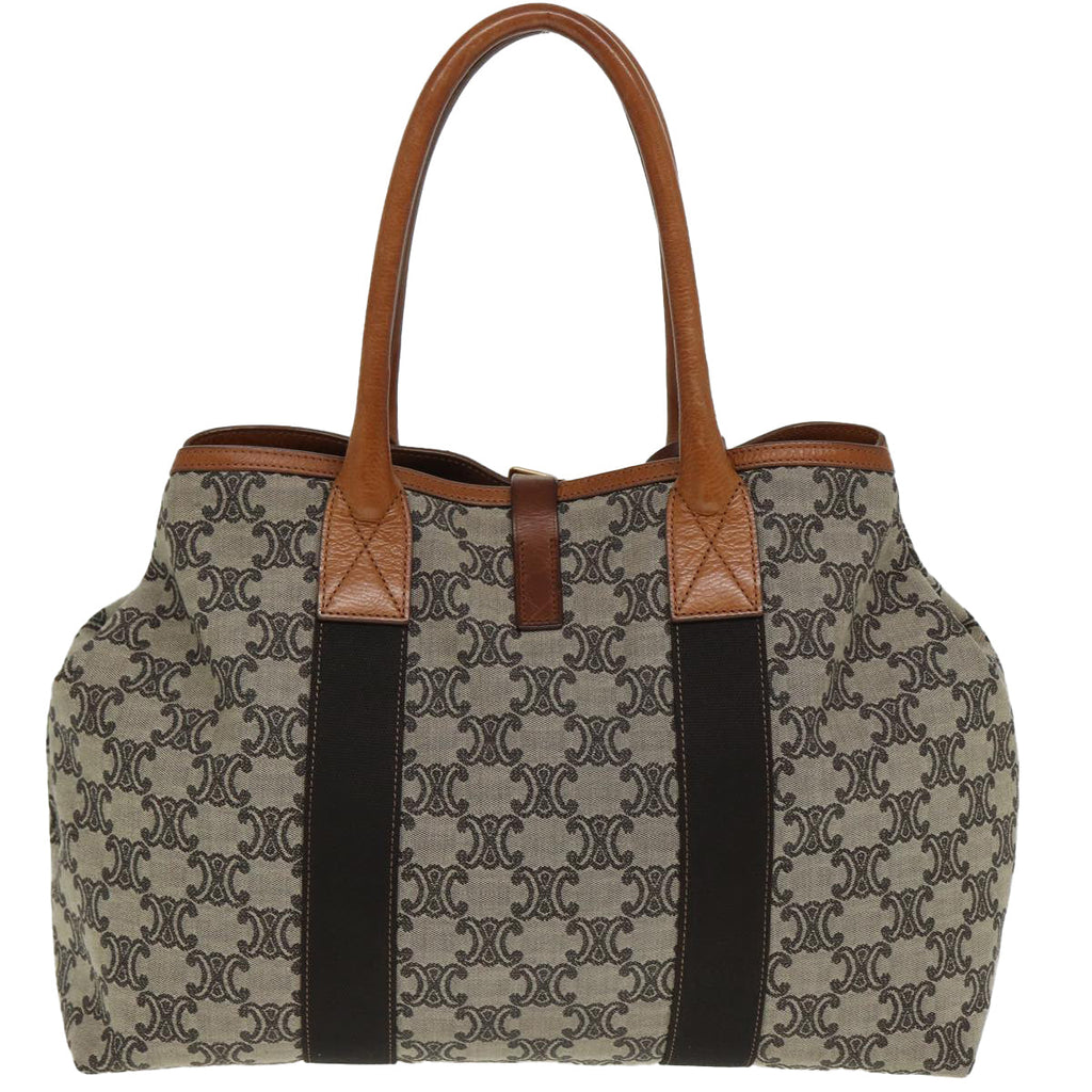 CELINE Macadam Canvas Tote Bag Beige  80261