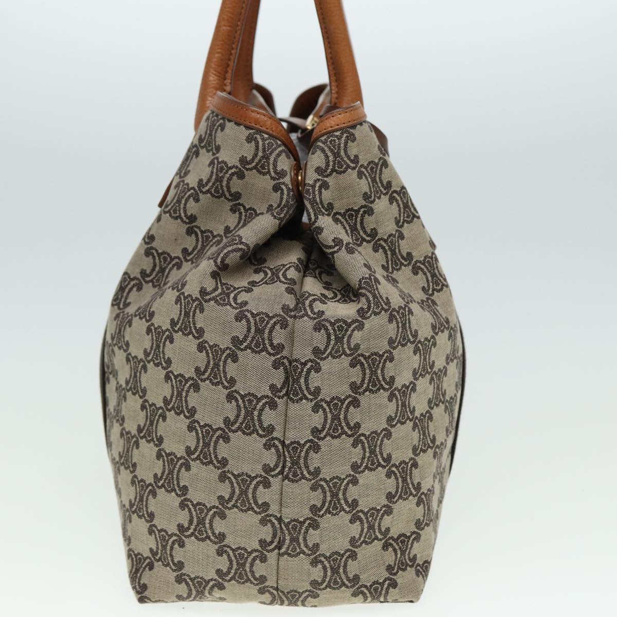 CELINE Macadam Canvas Tote Bag Beige  80261