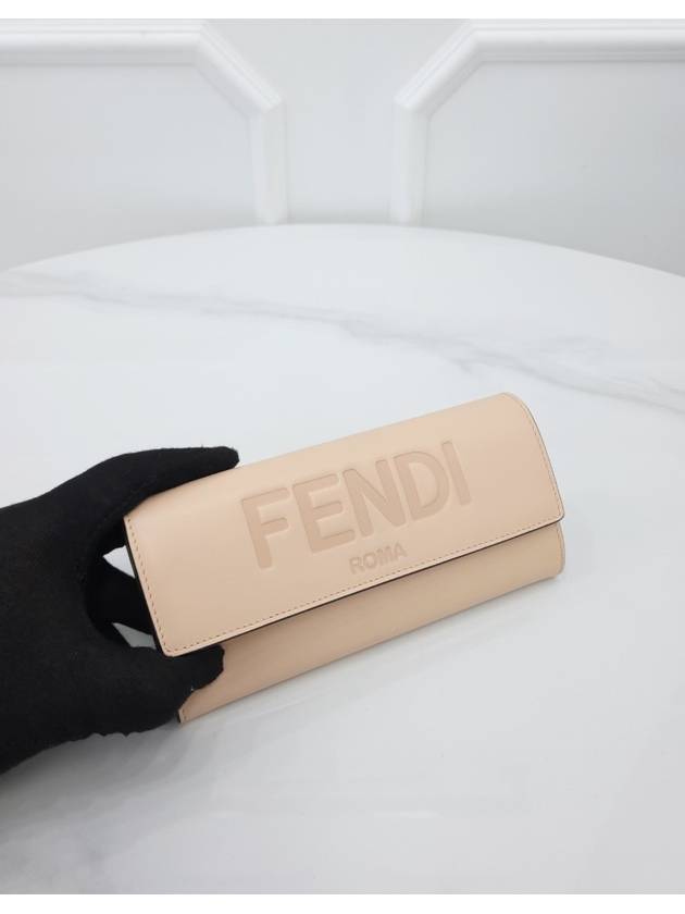 Fendi Logo pink Roman long wallet