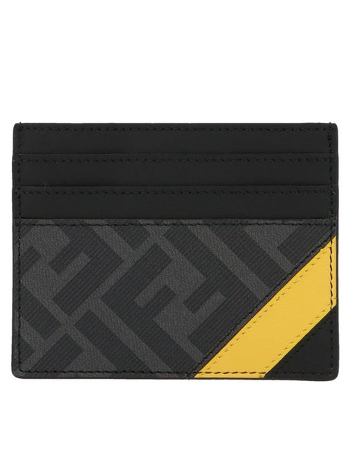 Fendi Daigonal Card Wallet Grey