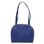 CELINE Shoulder Bag Leather Blue Auth 80611