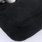 FENDI Mamma Baguette Shoulder Bag Nylon Black80619