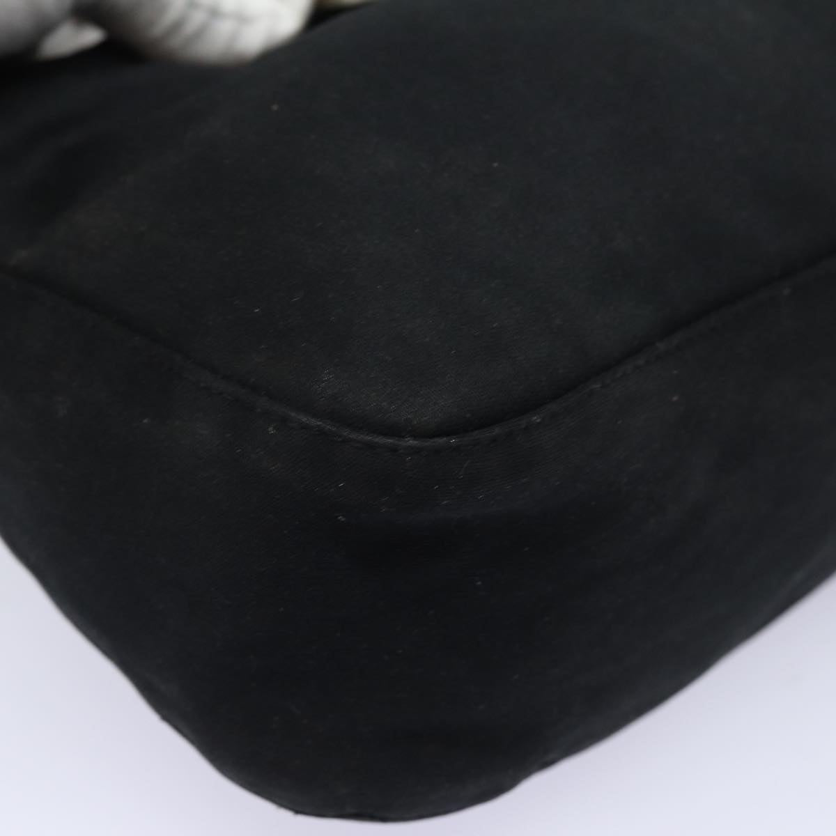 FENDI Mamma Baguette Shoulder Bag Nylon Black80619